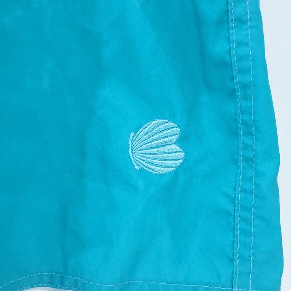 Beach Belle Mens Plus Sz Blue Ombre Swim Trunk Side Pocket Drawstring|20W - Picture 4 of 9